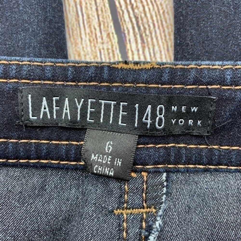 Lafayette 148 New York Dark Wash Skinny Jeans - Picture 3 of 5